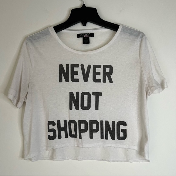 Sugar Rush Cropped Tee - Medium, White - Picture 5 of 7